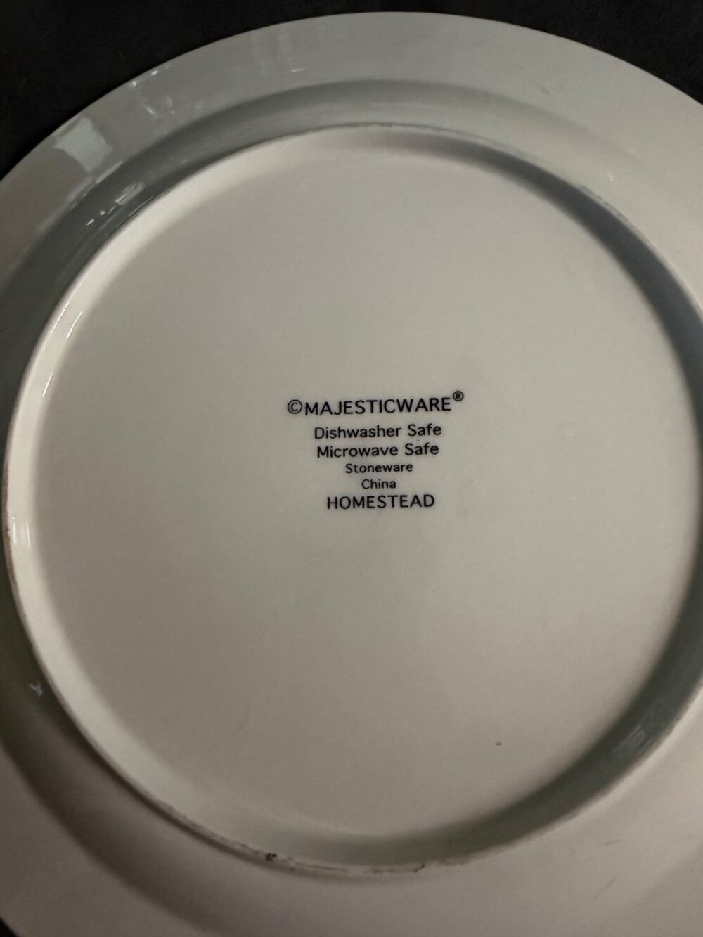 Majesticware Homestead Stoneware Dinner Plate 12.5" Country Barn Scene Dishwashe - Picture 6 of 6